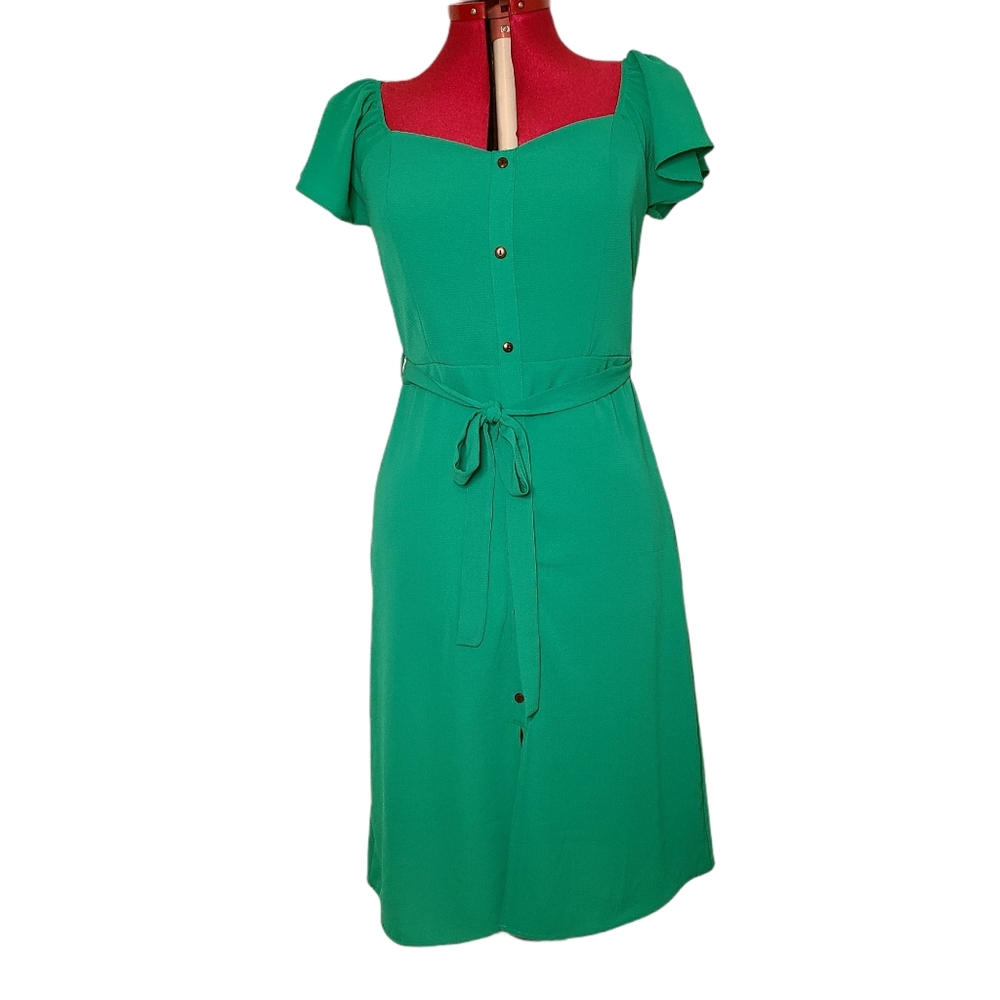 Sophia + Zeke Kelley Green Short Sleeve Dress